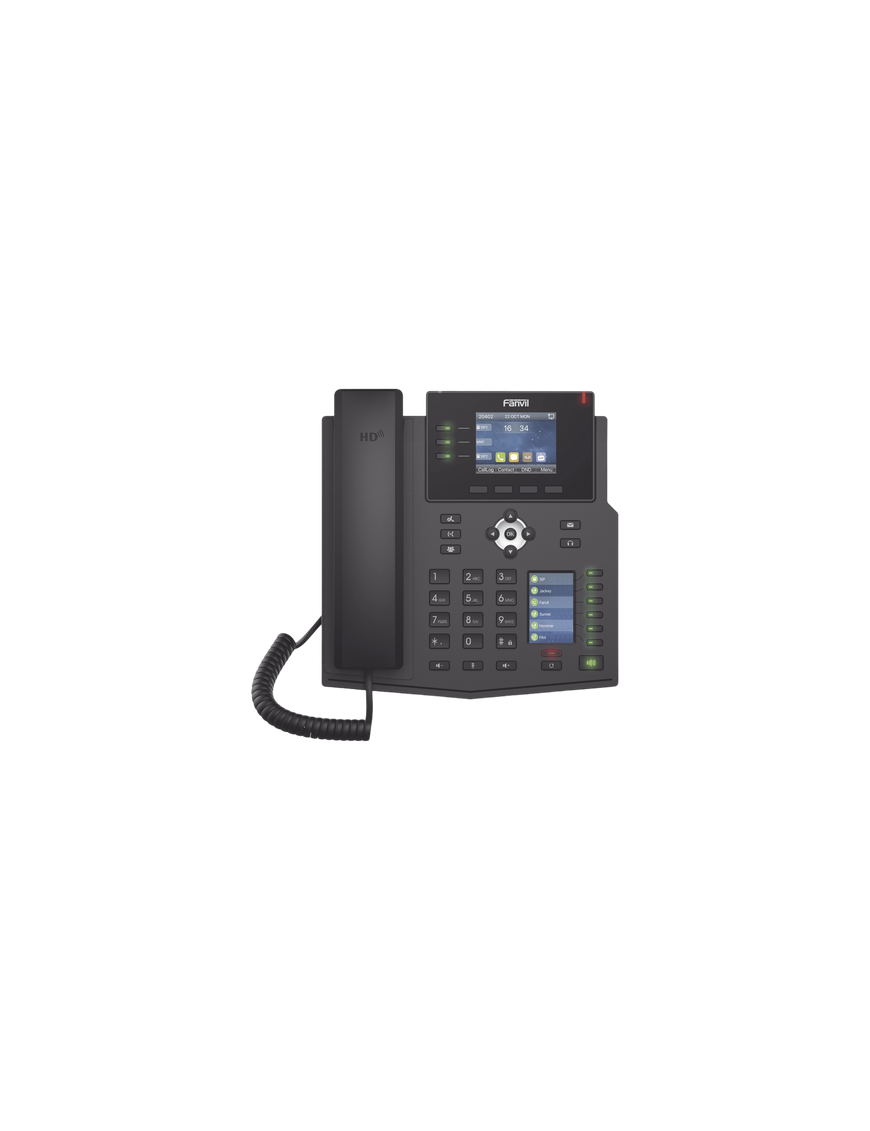 Teléfono IP Empresarial / 12 Líneas SIP / Pantalla Dual Color / 30 Tec