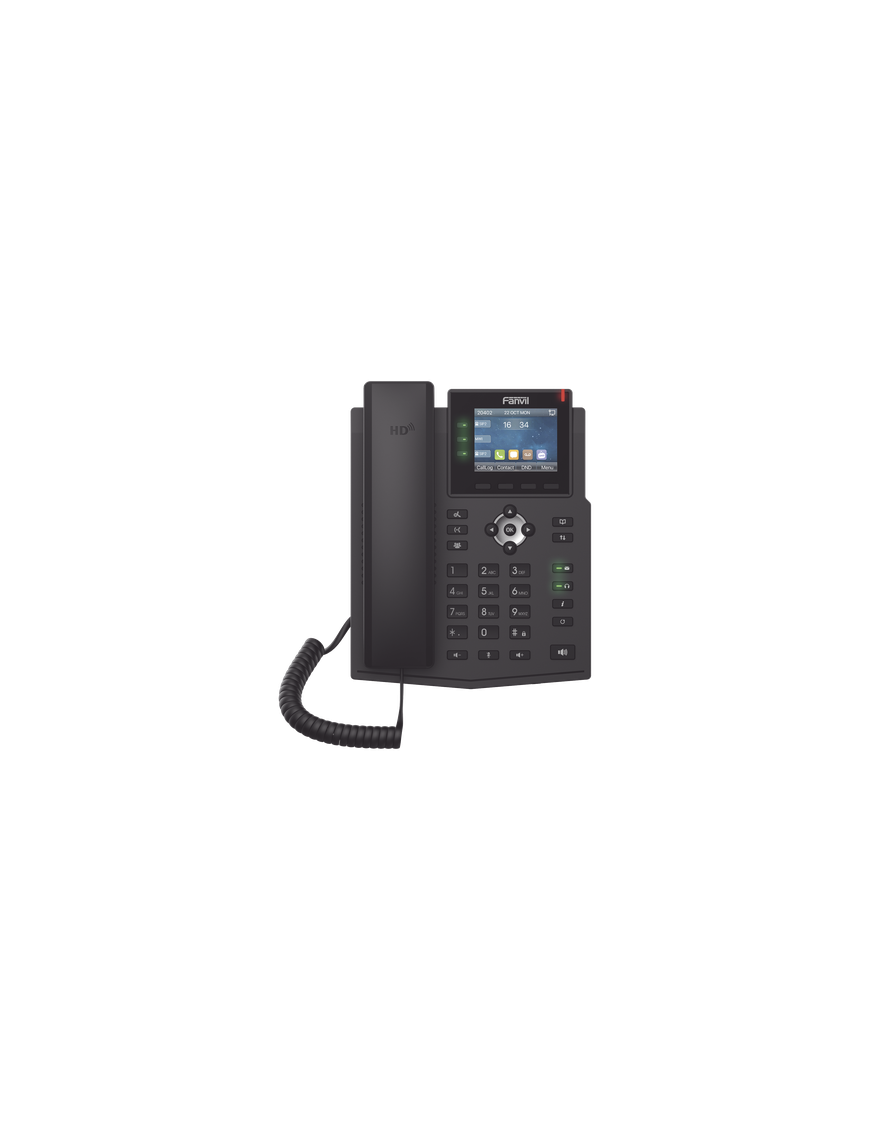 Teléfono IP / 6 Líneas SIP / Pantalla LCD Color 2.8" / Audio HD / Conf