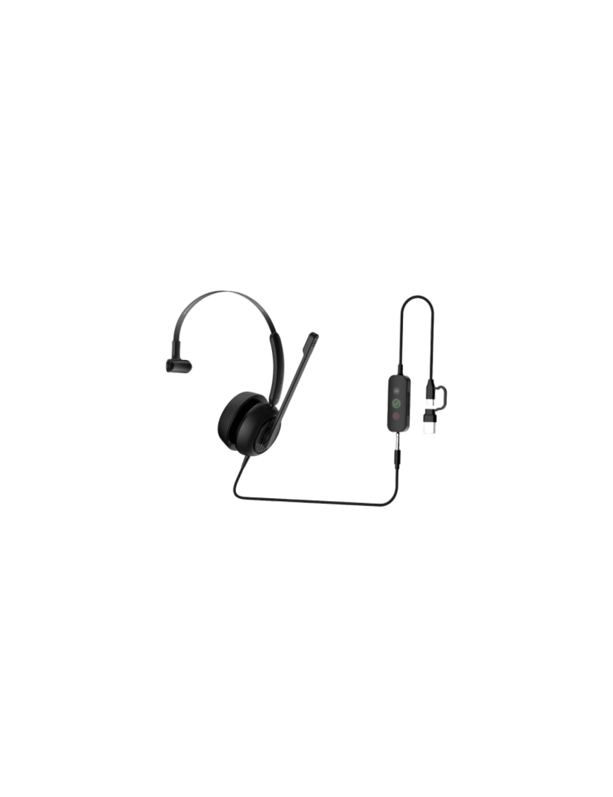 Auricular Diadema / USB-C / USB-A / 3.5 mm / Cancelación AI / Drivers 